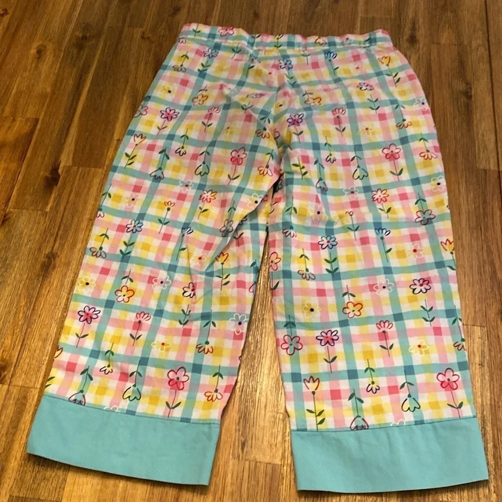 American Girl Picnic Time Multicolor Checkered Capri Pants. Size 7. 2001